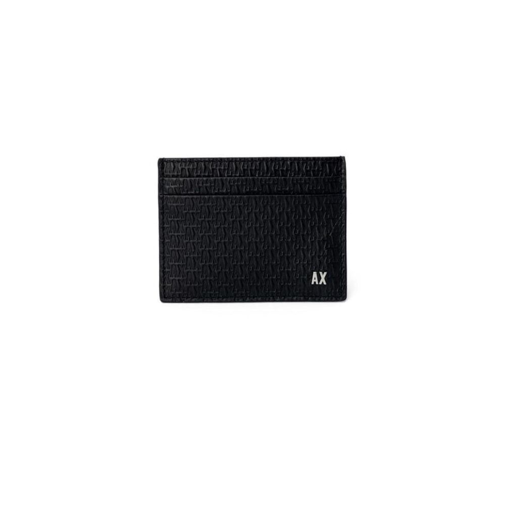 Armani Exchange Card Holder Leather Wallet Men Black Wallets